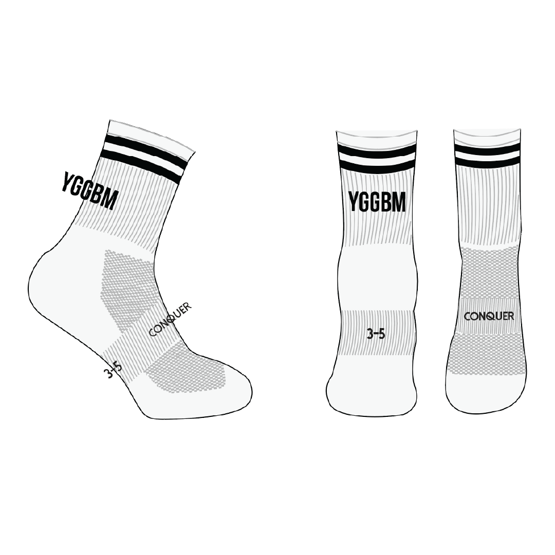 YBM Tim Cyntaf Crew Socks ADULT - White