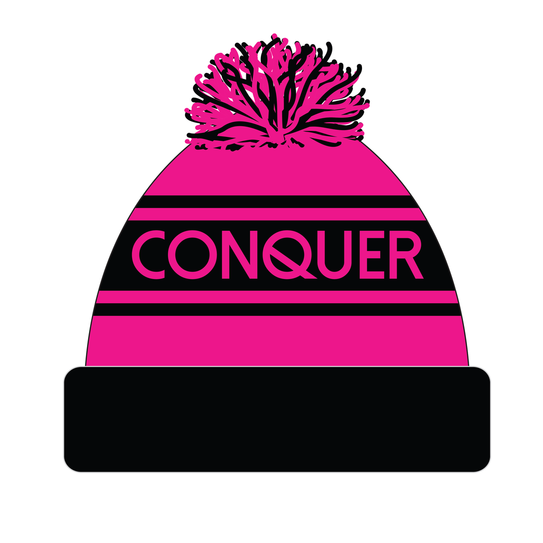 Alltwen Amigos RFC LADIES Bobble Hat ADULT - Pink & Black