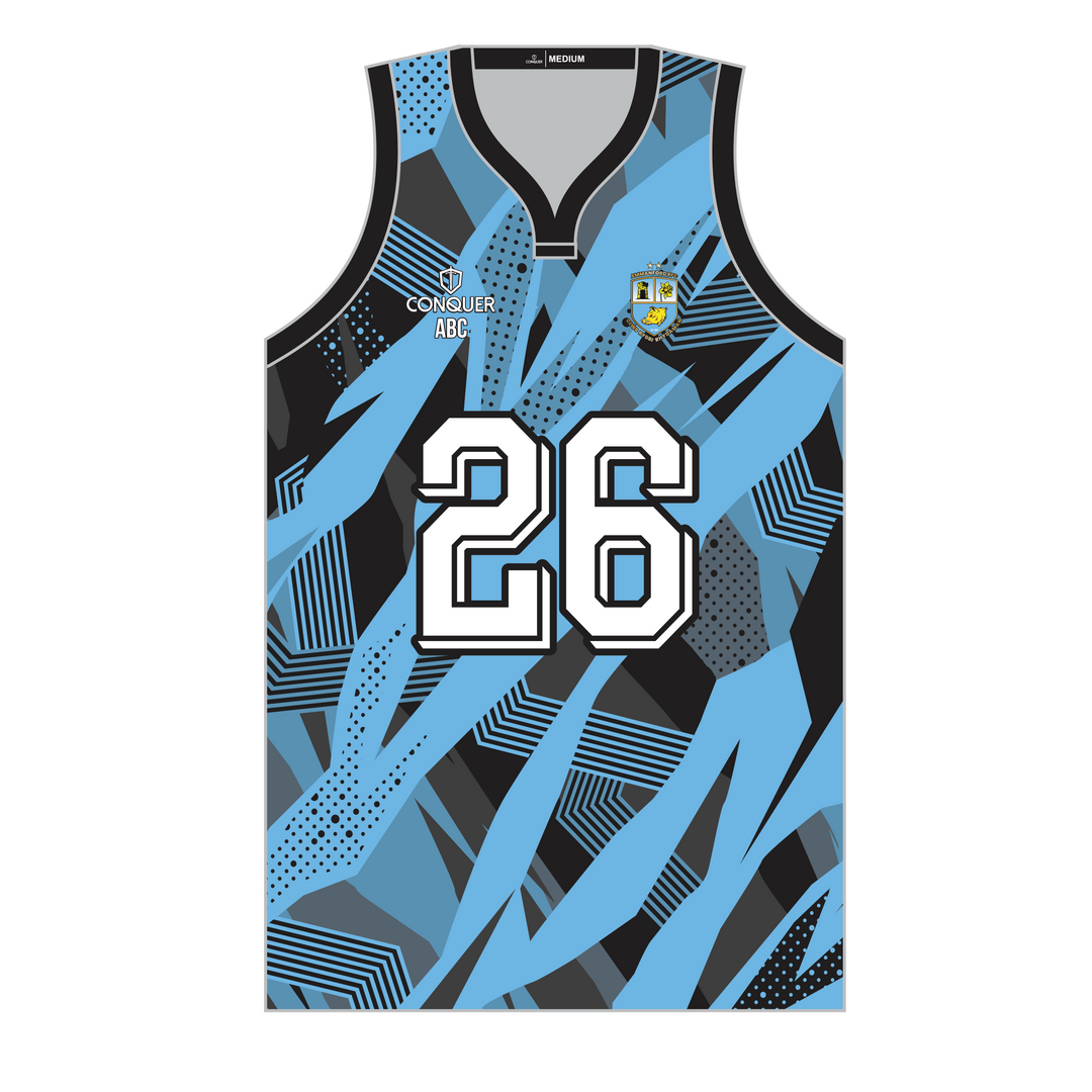 Ammanford RFC Sublimated Basketball Vest KIDS - SOUTH AFRICA TOUR
