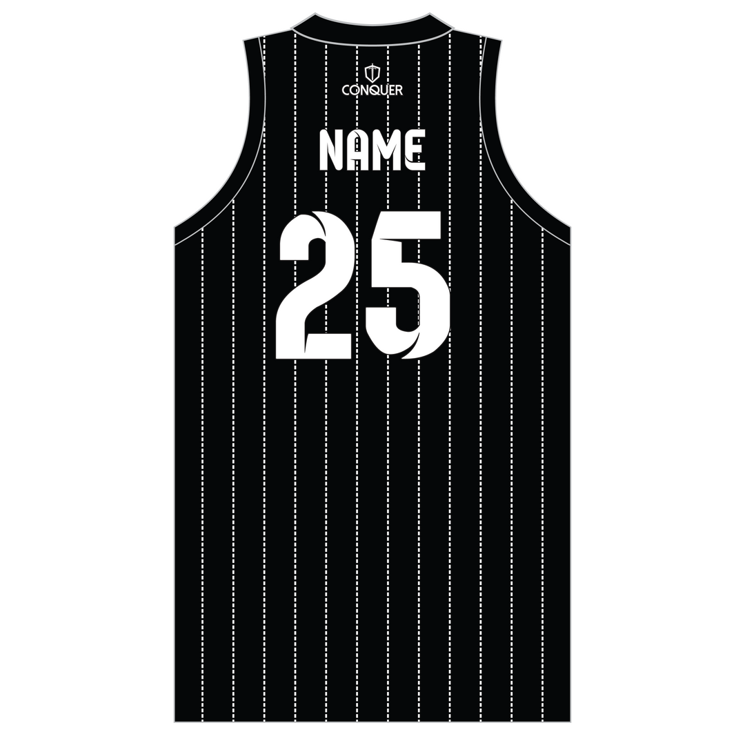 Birchgrove RFC Sublimated Basketball Vest - Black, Striped