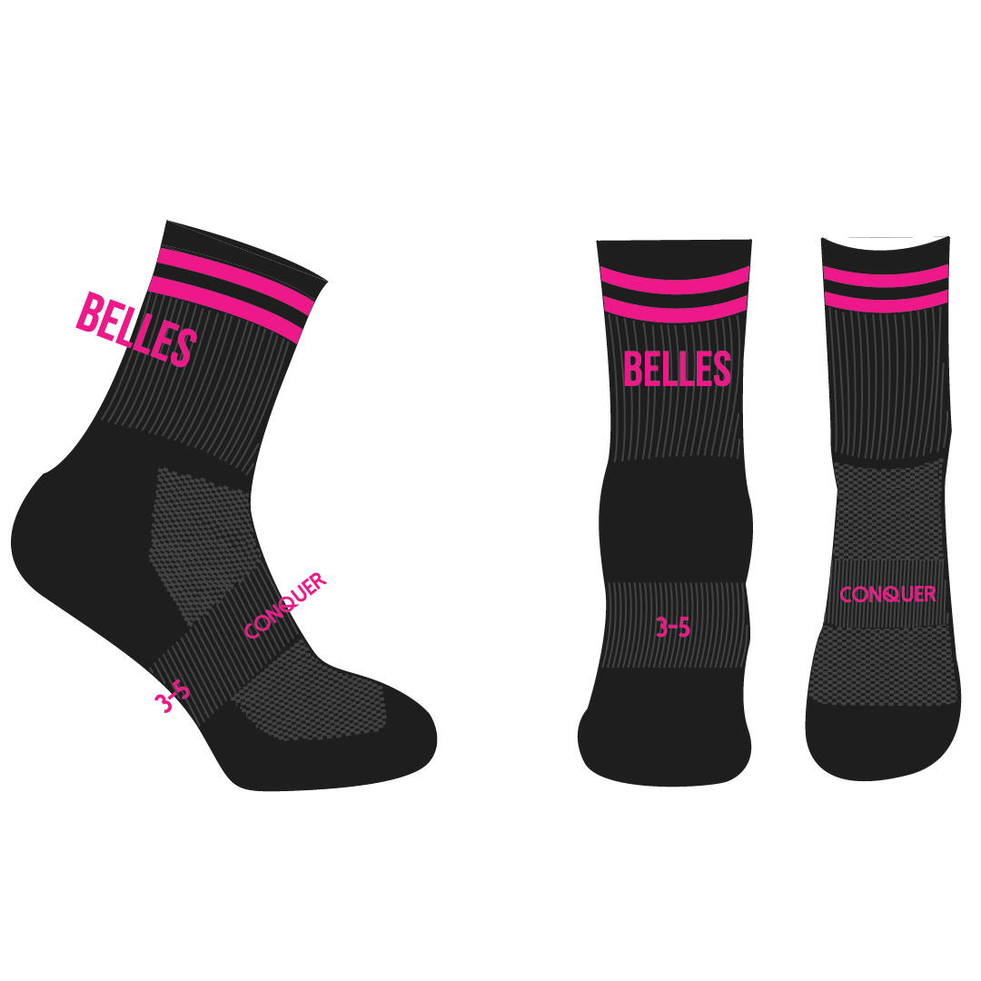 Bony Belles CREW Socks - Black