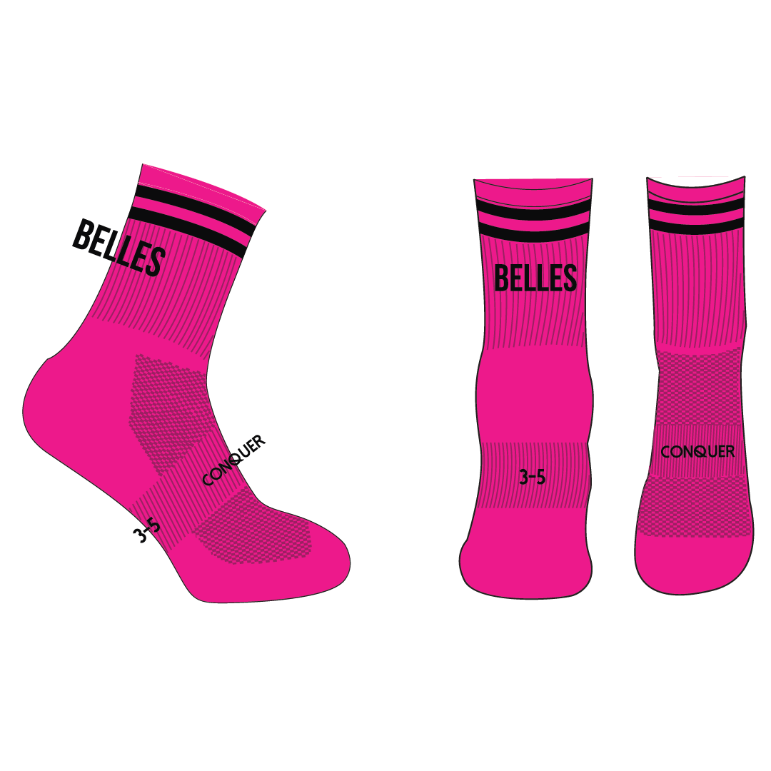 Bony Belles CREW Socks KIDS - pink