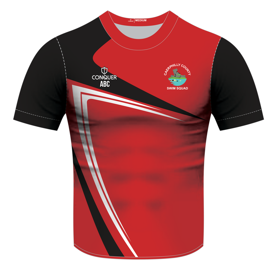 Caerphilly Swimming Sublimated T-Shirt - Coaches