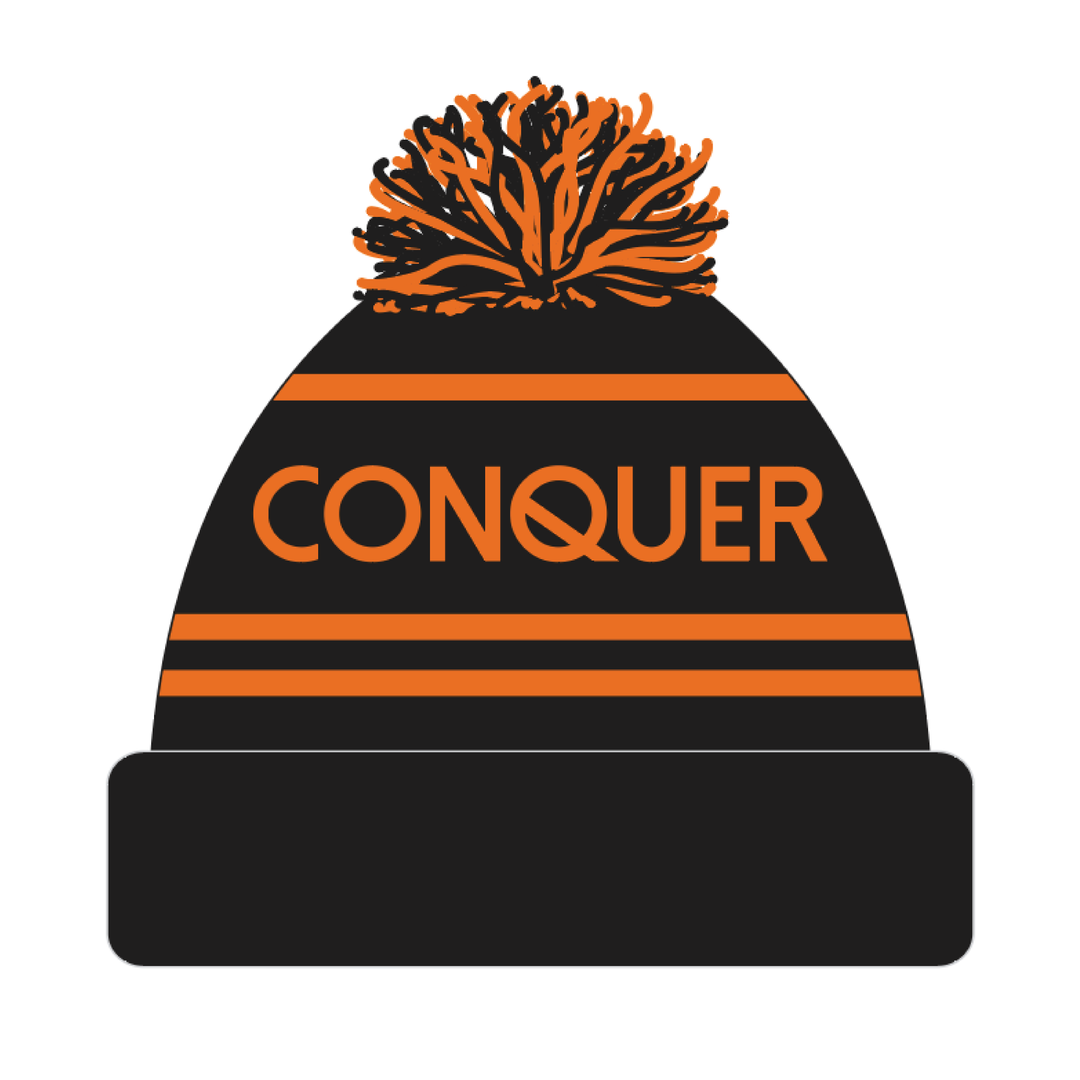 Cheetahs Bobble Hat ADULT - Black & Orange