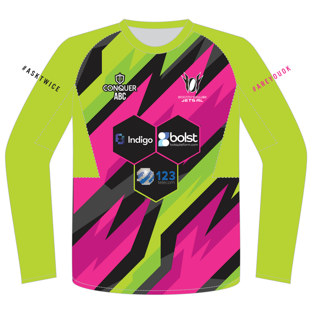 South Wales Jets Kids Green Pro Sublimated Windbreaker