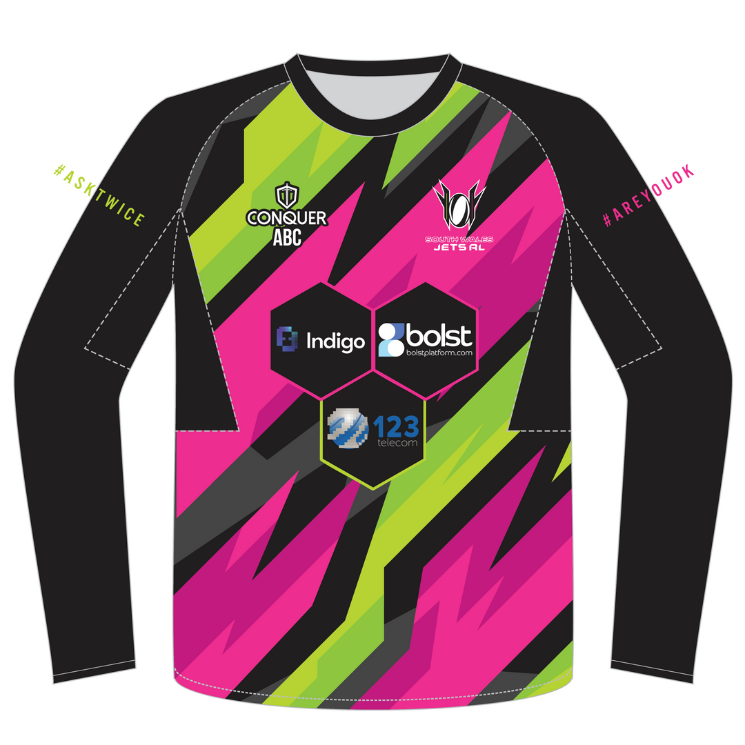 South Wales Jets Black PRO Sublimated Windbreaker