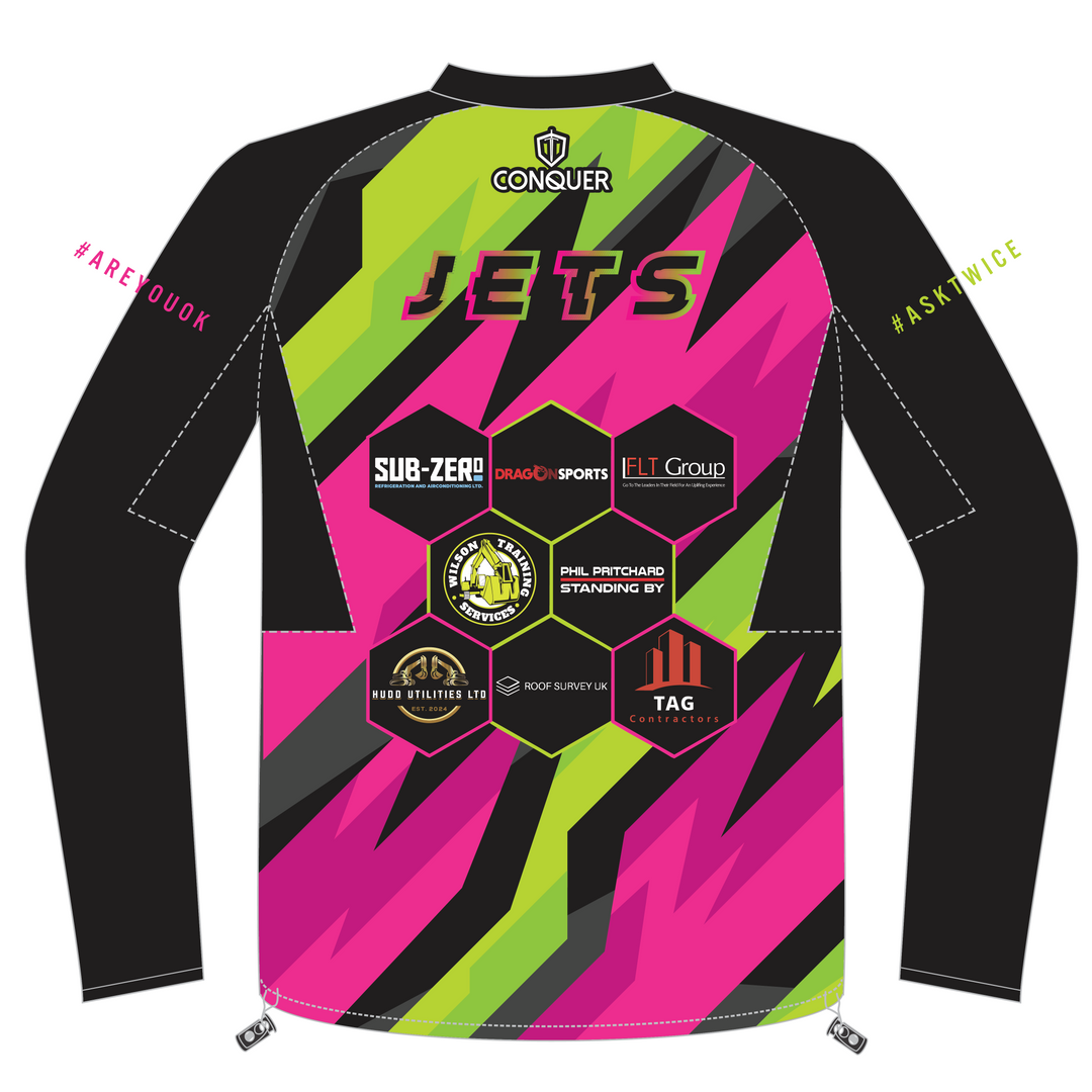 South Wales Jets Black PRO Sublimated Windbreaker