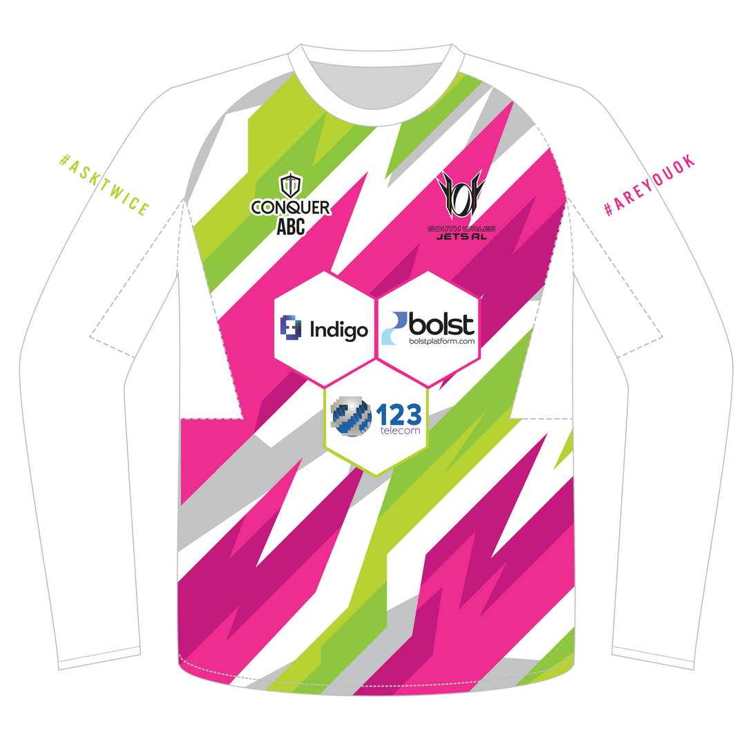 South Wales Jets White PRO Sublimated Windbreaker