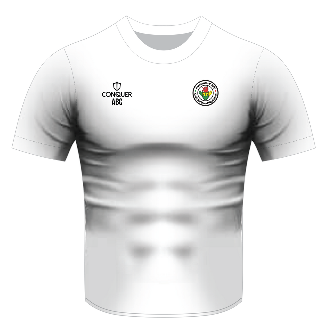 Ammanford AFC  Cotton Seniors Black & White Army T-Shirt