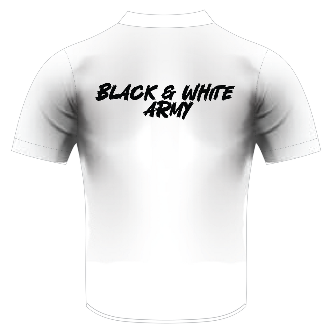 Ammanford AFC  Cotton Seniors Black & White Army T-Shirt