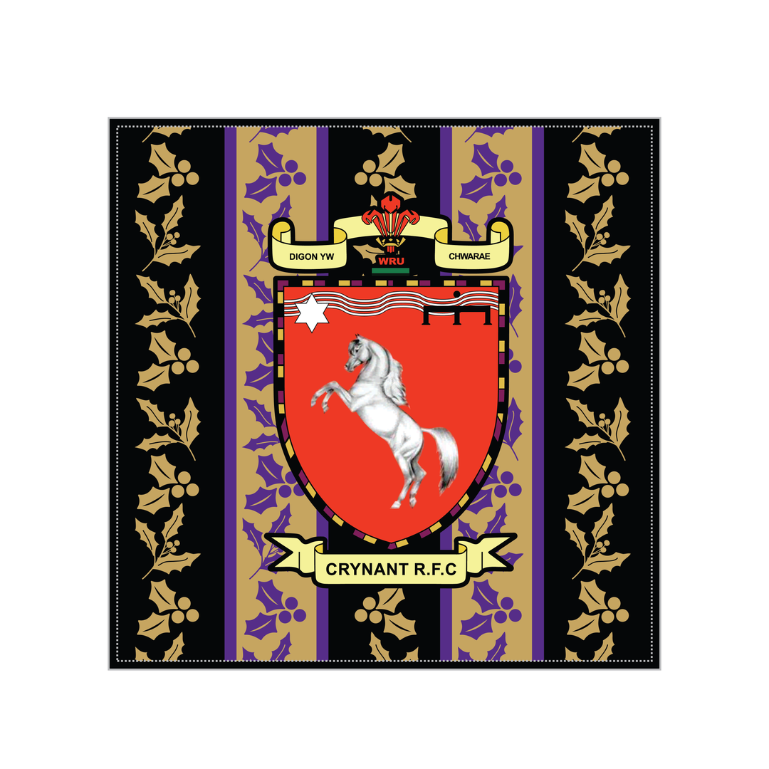 Crynant RFC Christmas Cushion