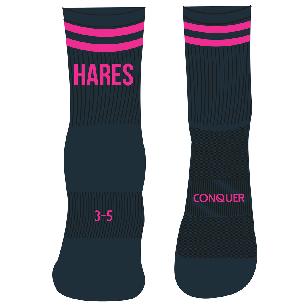 Cwmllynfell RFC Touch LADIES CREW Socks ADULT - Navy