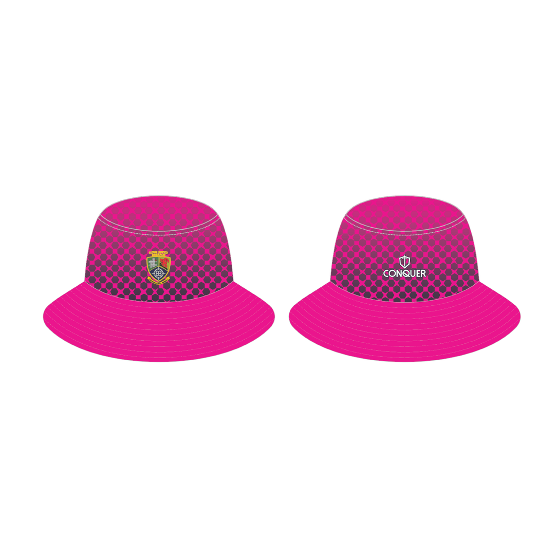 Drefach Cricket Club Women's Reversible Bucket Hat KIDS - Black & Pink