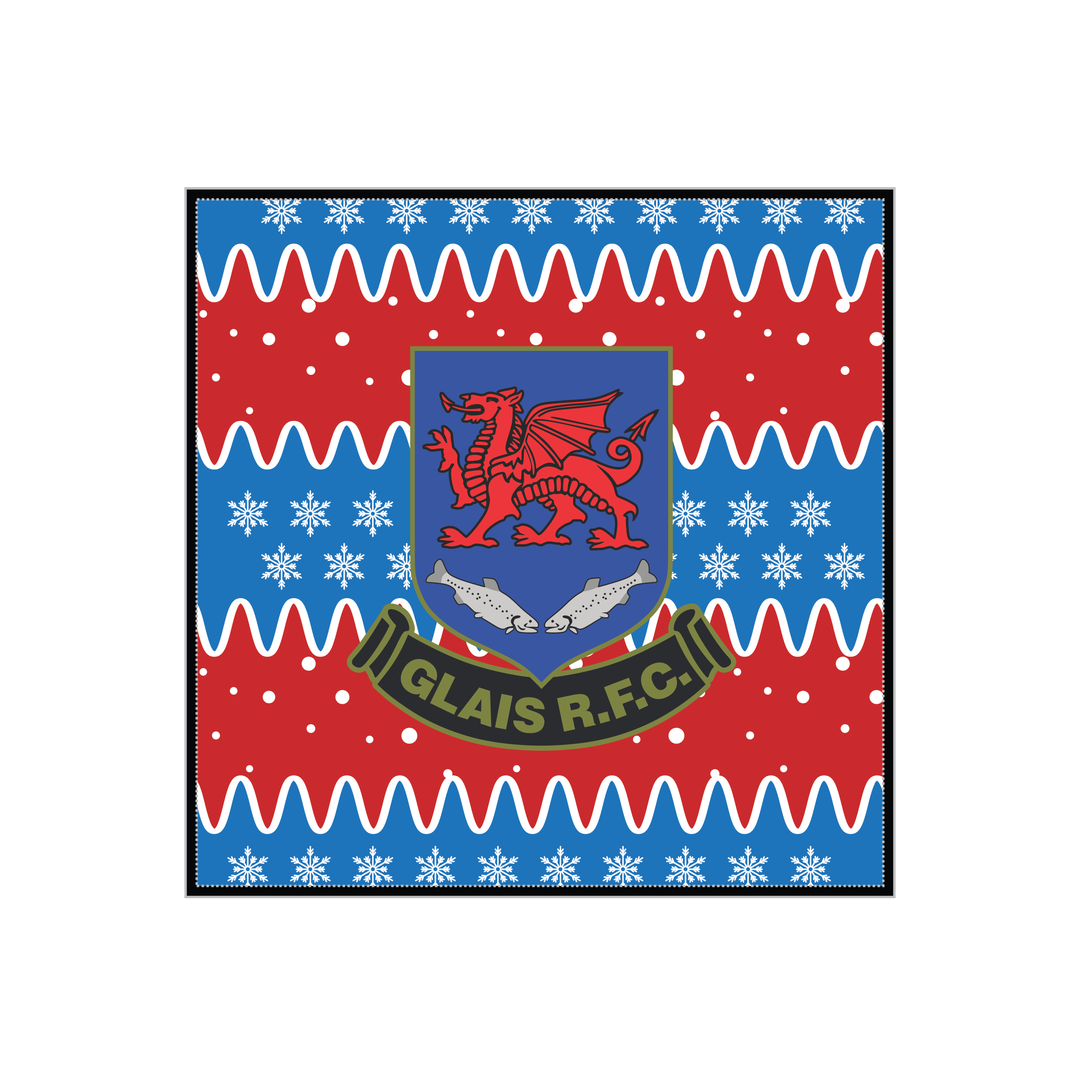 Glais RFC Christmas Cushion