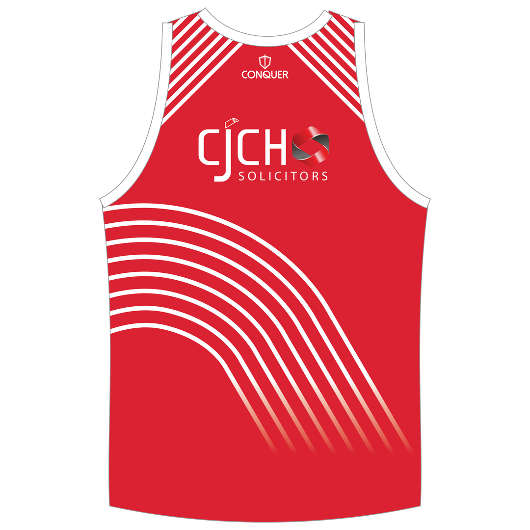 Josh Griffiths Running Sublimated Singlet Vest - Red
