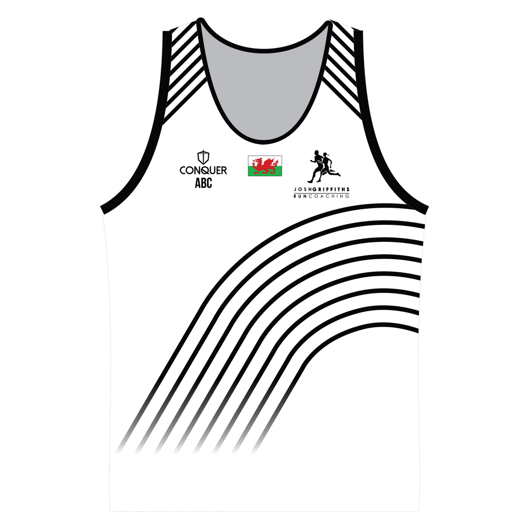 Josh Griffiths Running Sublimated Singlet Vest - White