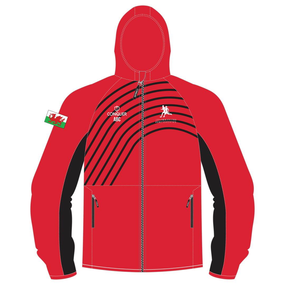 Josh Griffiths Run Coaching Full Zip PRO Light Running Jacket - Red