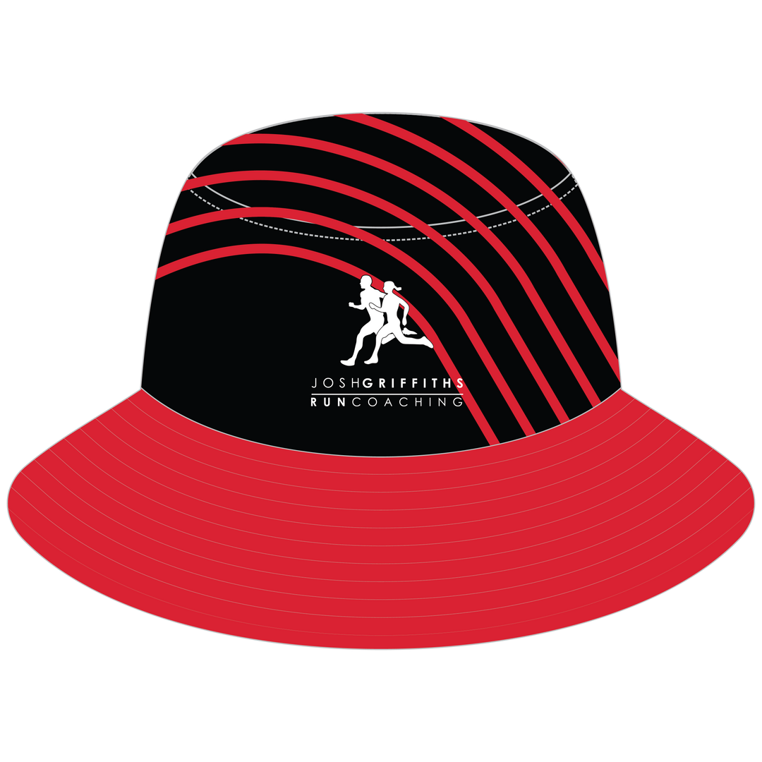 Josh Griffiths Running Reversible Bucket Hat KIDS - Black & Red