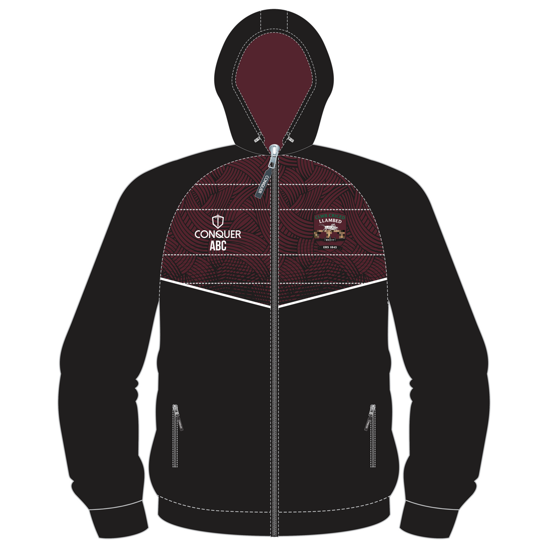 Clwb Criced Llambed Full Zip Hybrid Hoodie