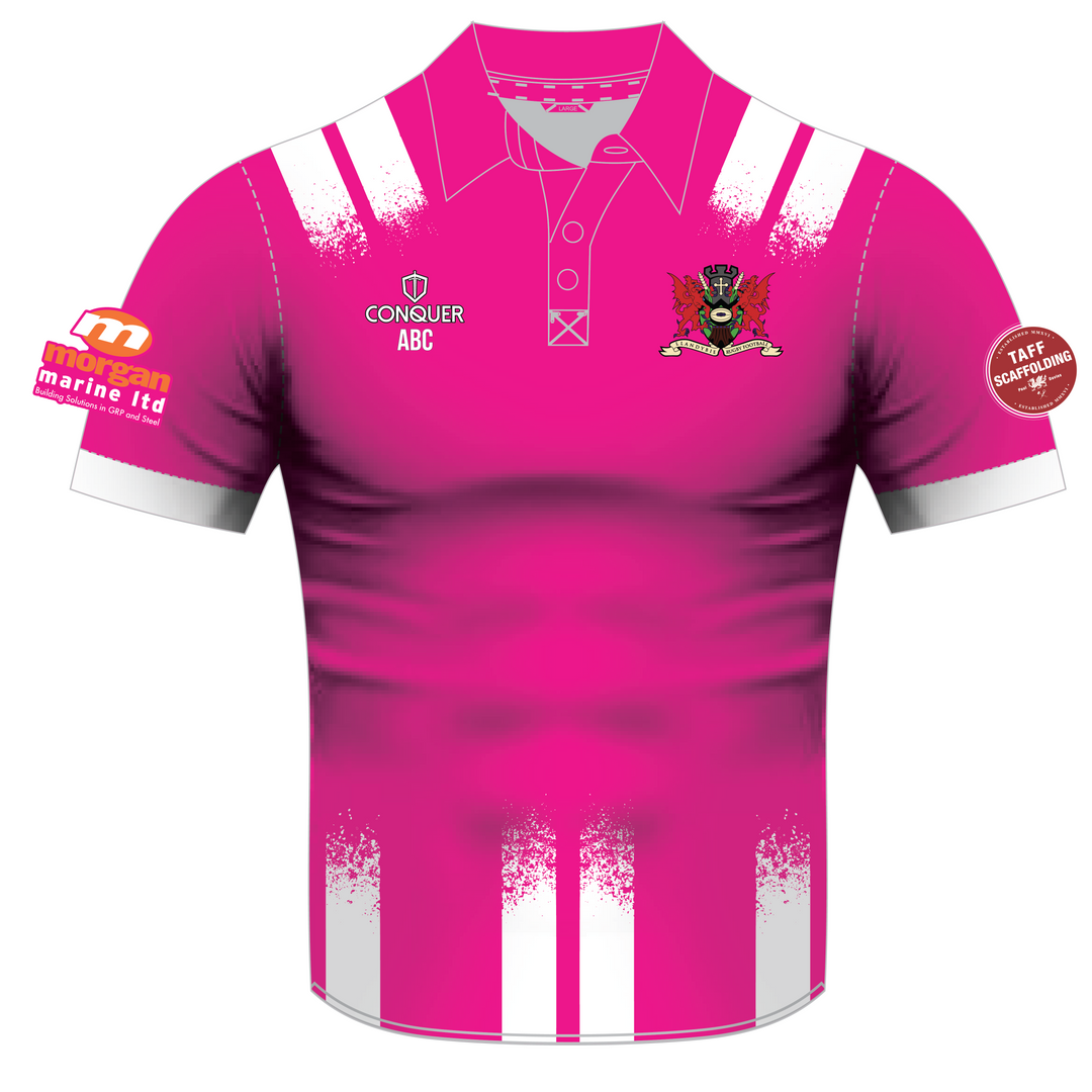 Llandybie RFC Sublimated Polo Shirt - Pink
