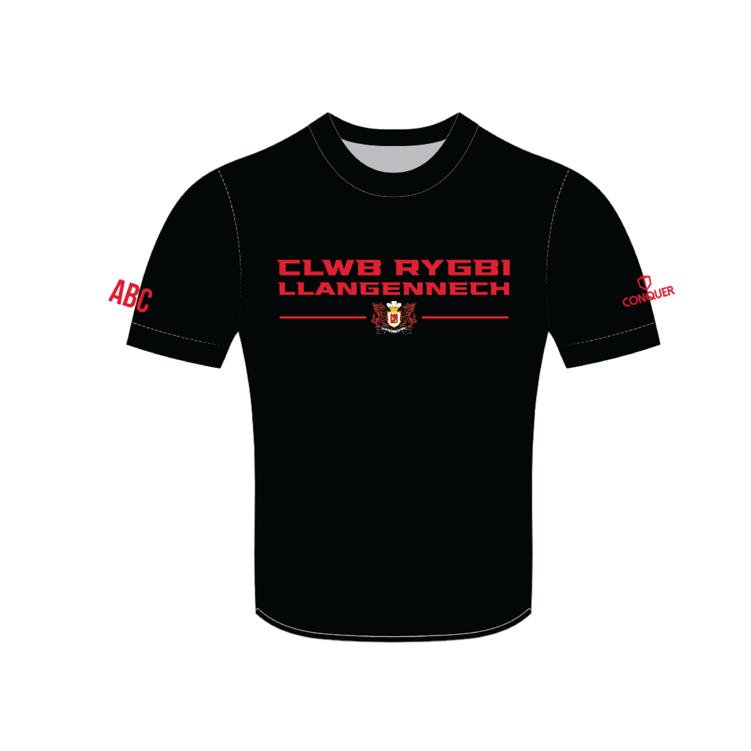 Llangennech RFC Cotton T-Shirt - Black