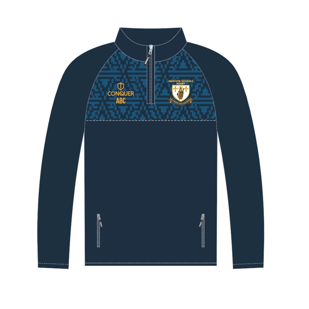 Merthyr Schools Rugby 1/4 Zip Midlayer KIDS