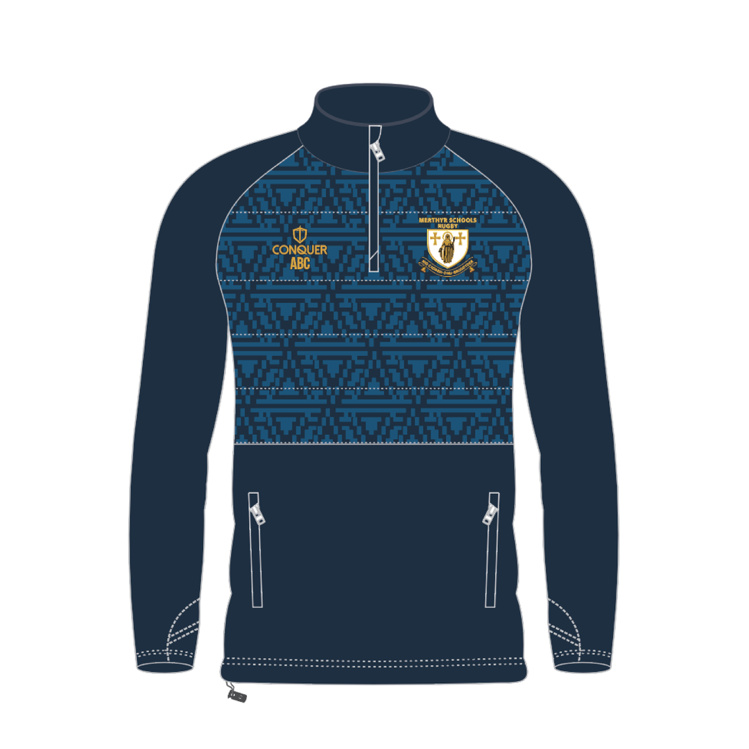 Merthyr Schools Rugby 1/4 Zip Hybrid Midlayer Jacket KIDS
