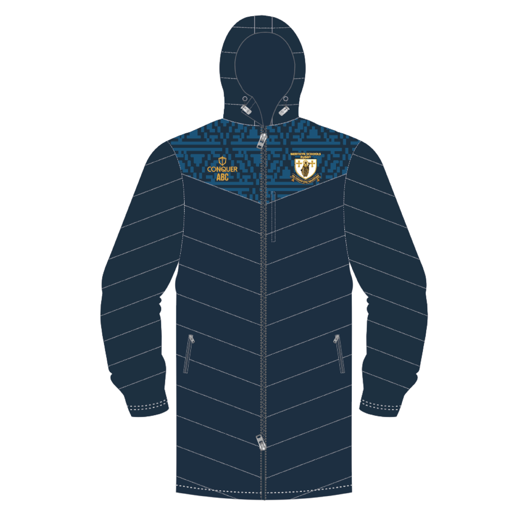 Merthyr Schools Rugby Long Puffy Jacket KIDS