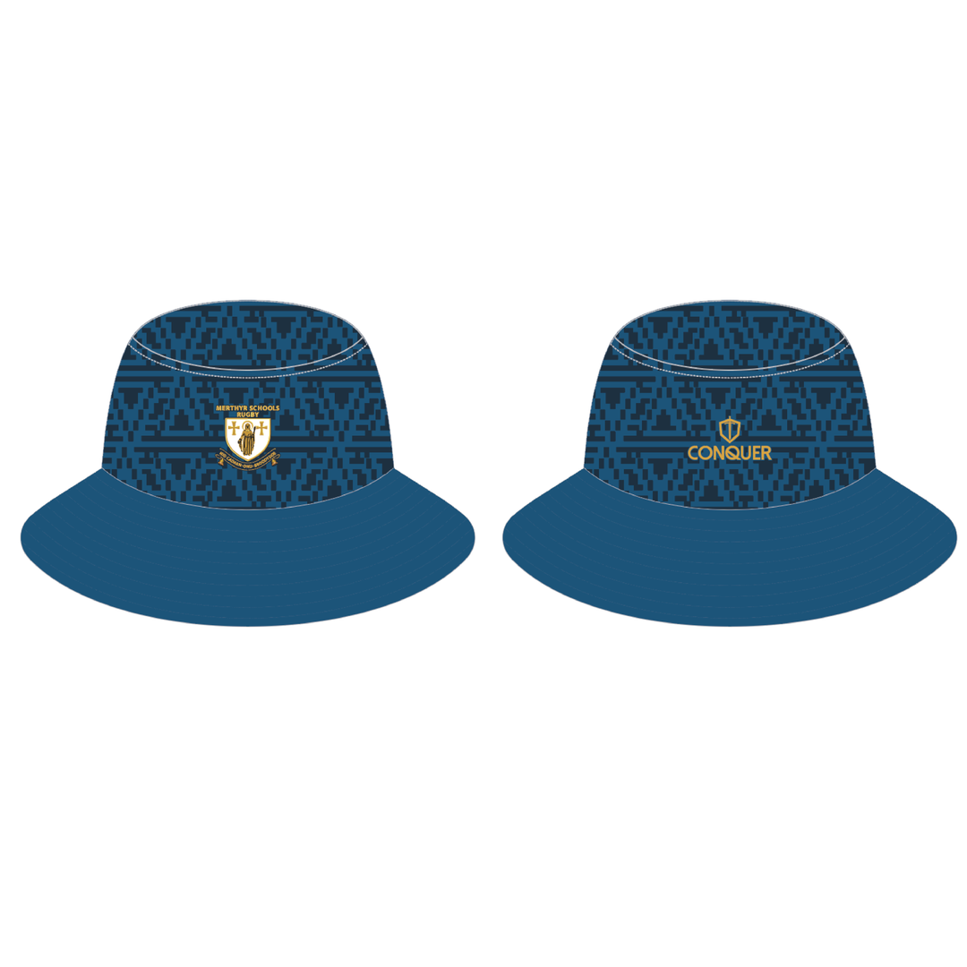 Merthyr Schools Rugby Reversible Bucket Hat ADULTS - Blue & Navy