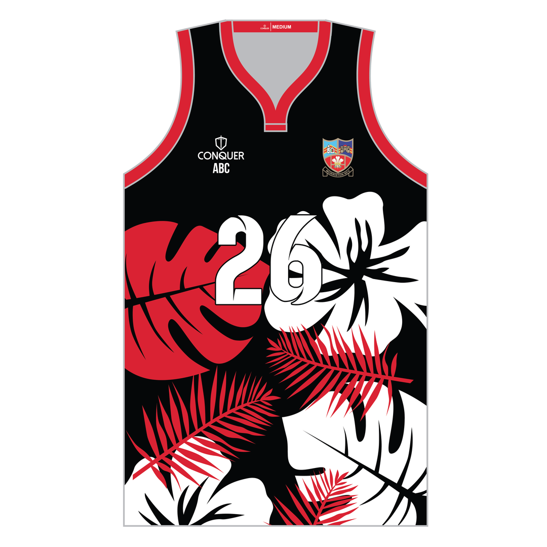 Morriston U11s (Tour 2026) Sublimated Basketball Vest - Flower Pattern