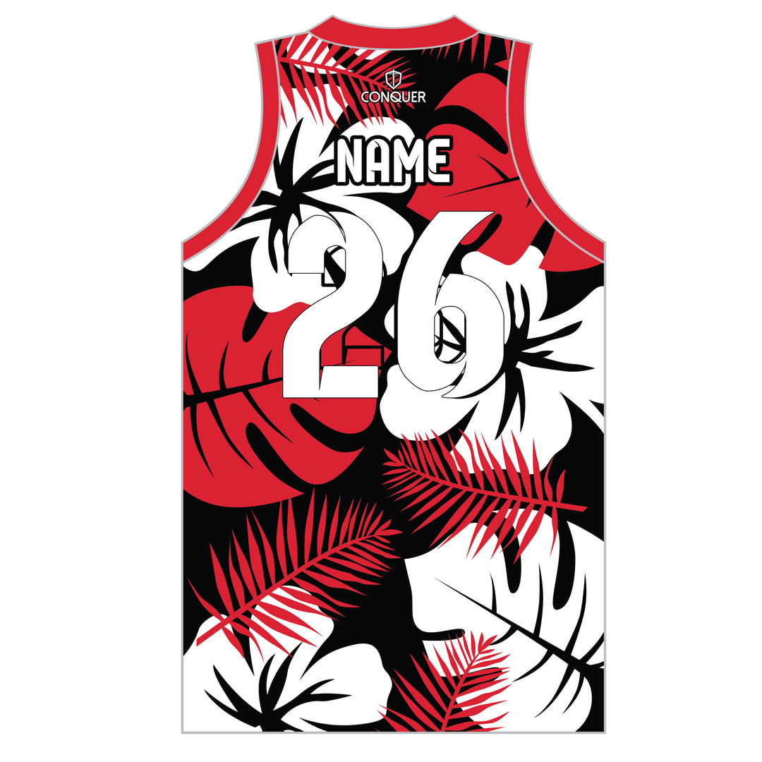 Morriston U11s (Tour 2026) Sublimated Basketball Vest KIDS - Flower Pattern