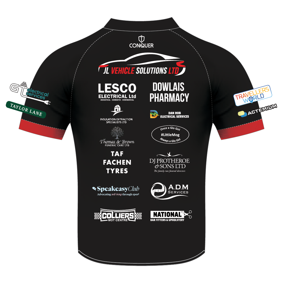 Nantyglo RFC Seniors Sublimated T-Shirt KIDS - Black