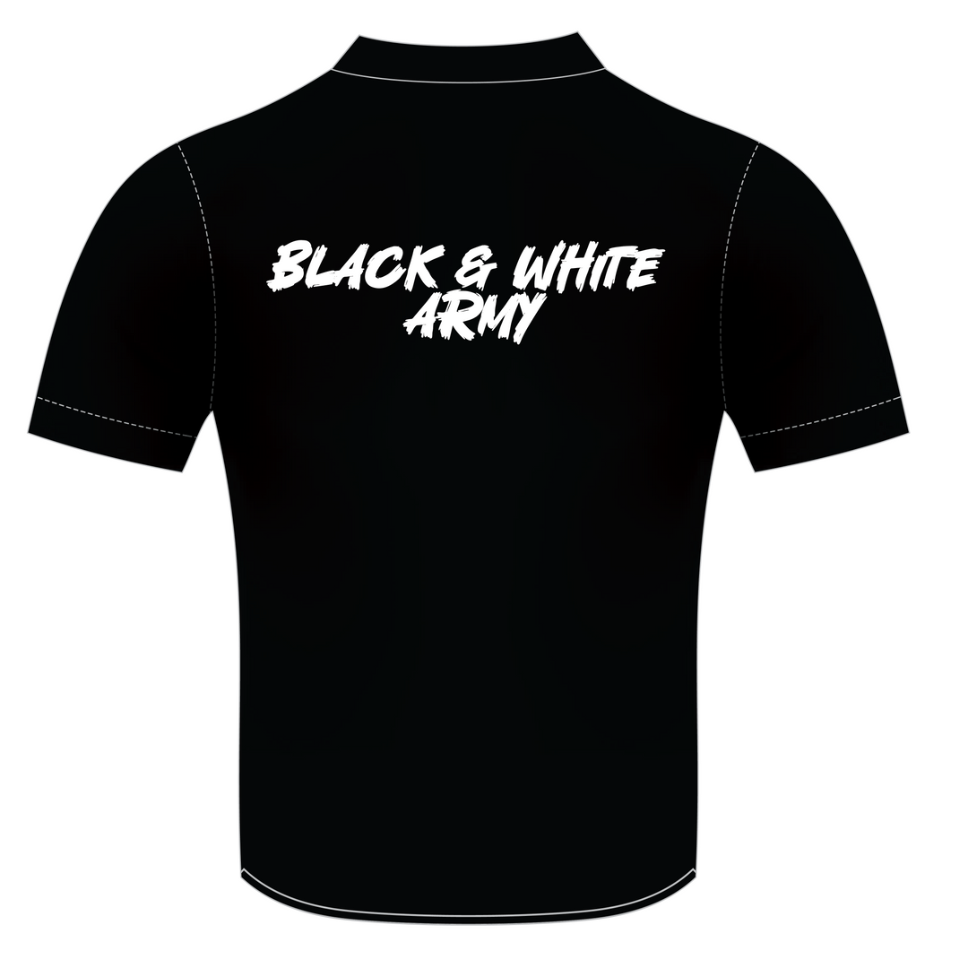 Ammanford AFC Seniors Cotton Black & White Army - Black T-Shirt Kids