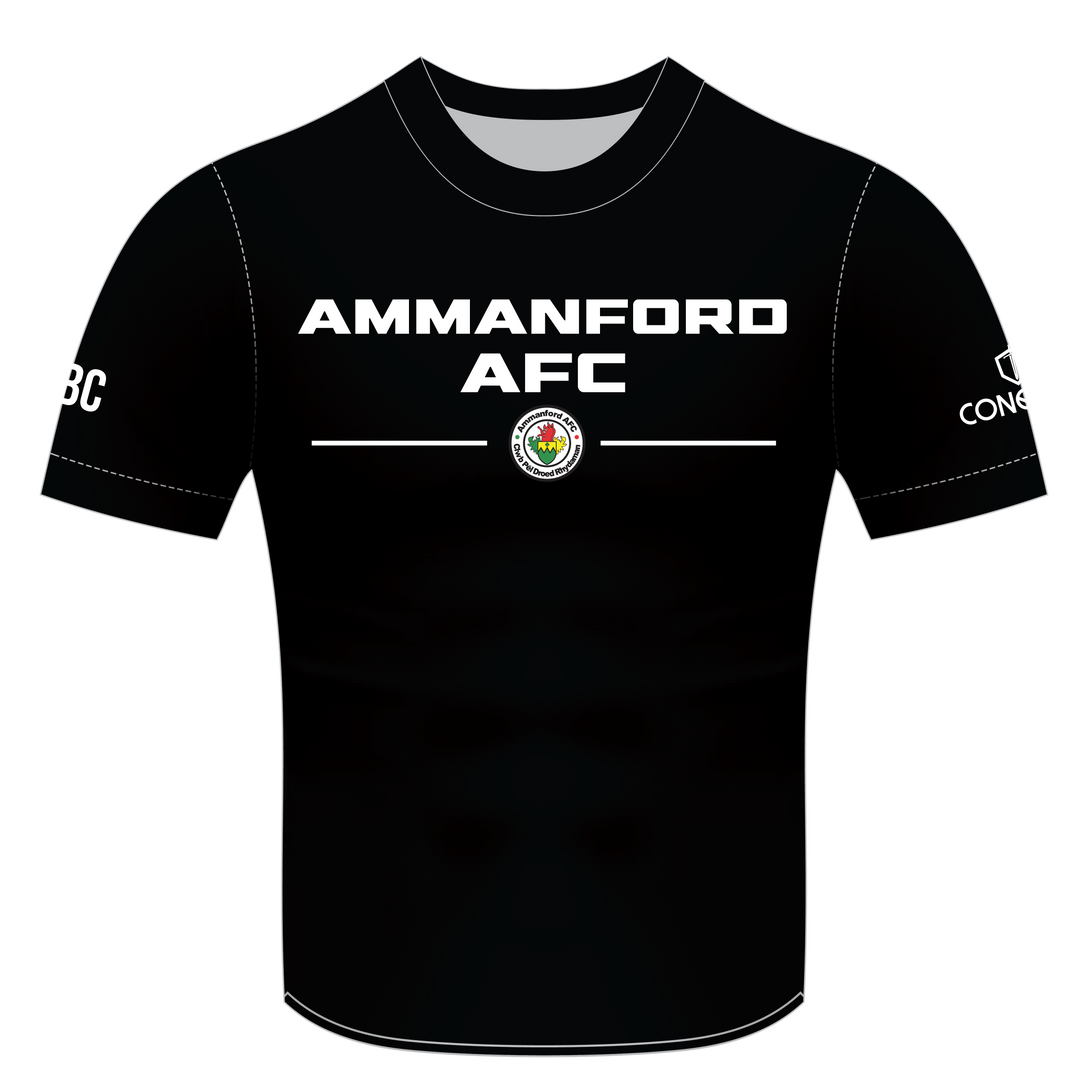 Ammanford AFC Seniors Cotton Black  T-Shirt Kids