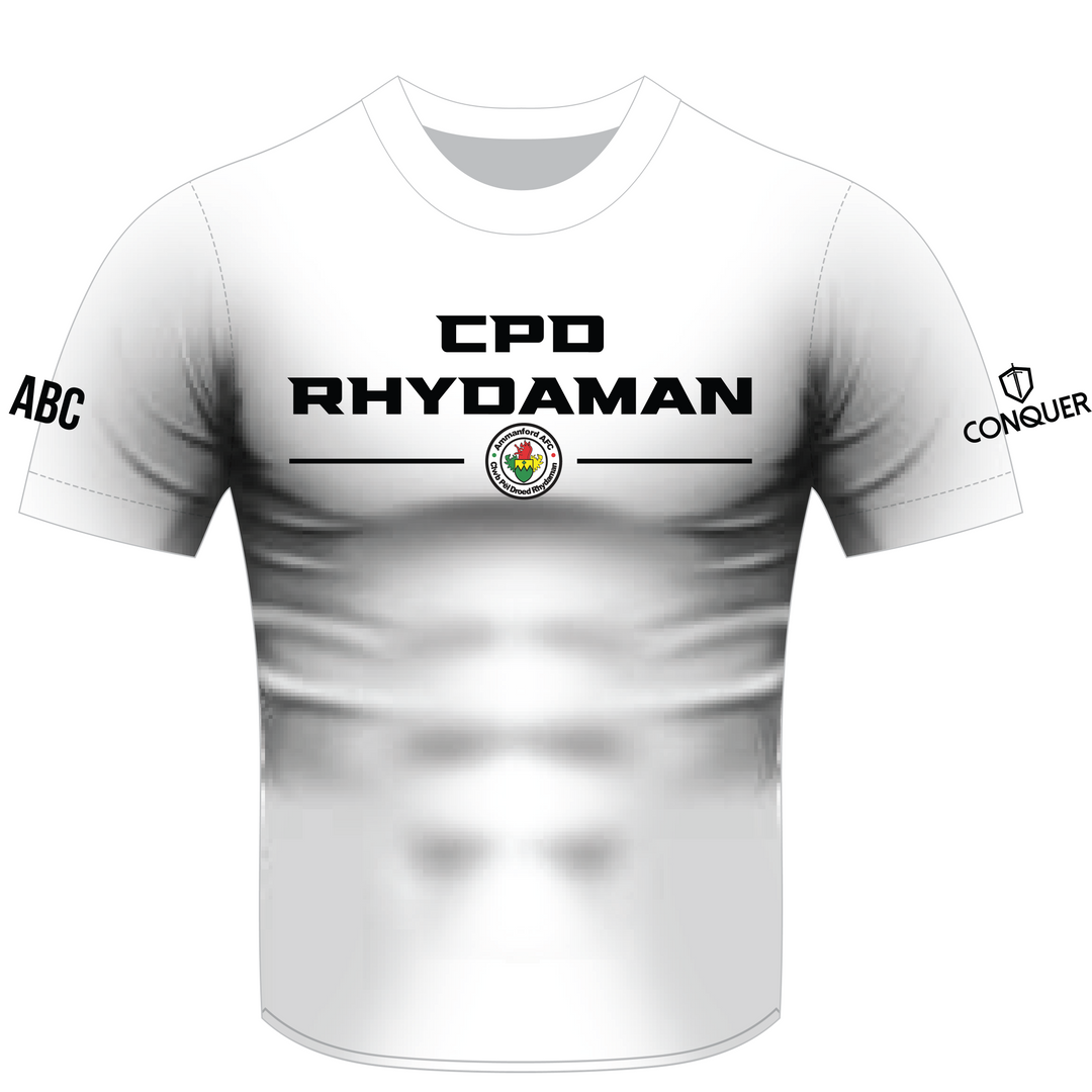 Ammanford AFC JUNIORS Sublimated T-Shirt KIDS - White WELSH