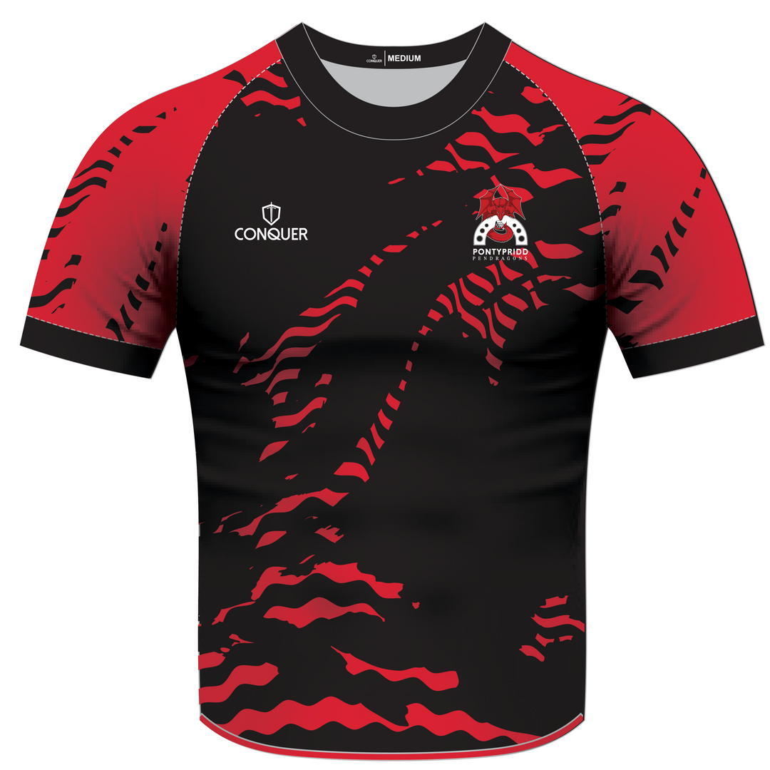 Pontypridd Pendragons BLACK Sublimated T-Shirt
