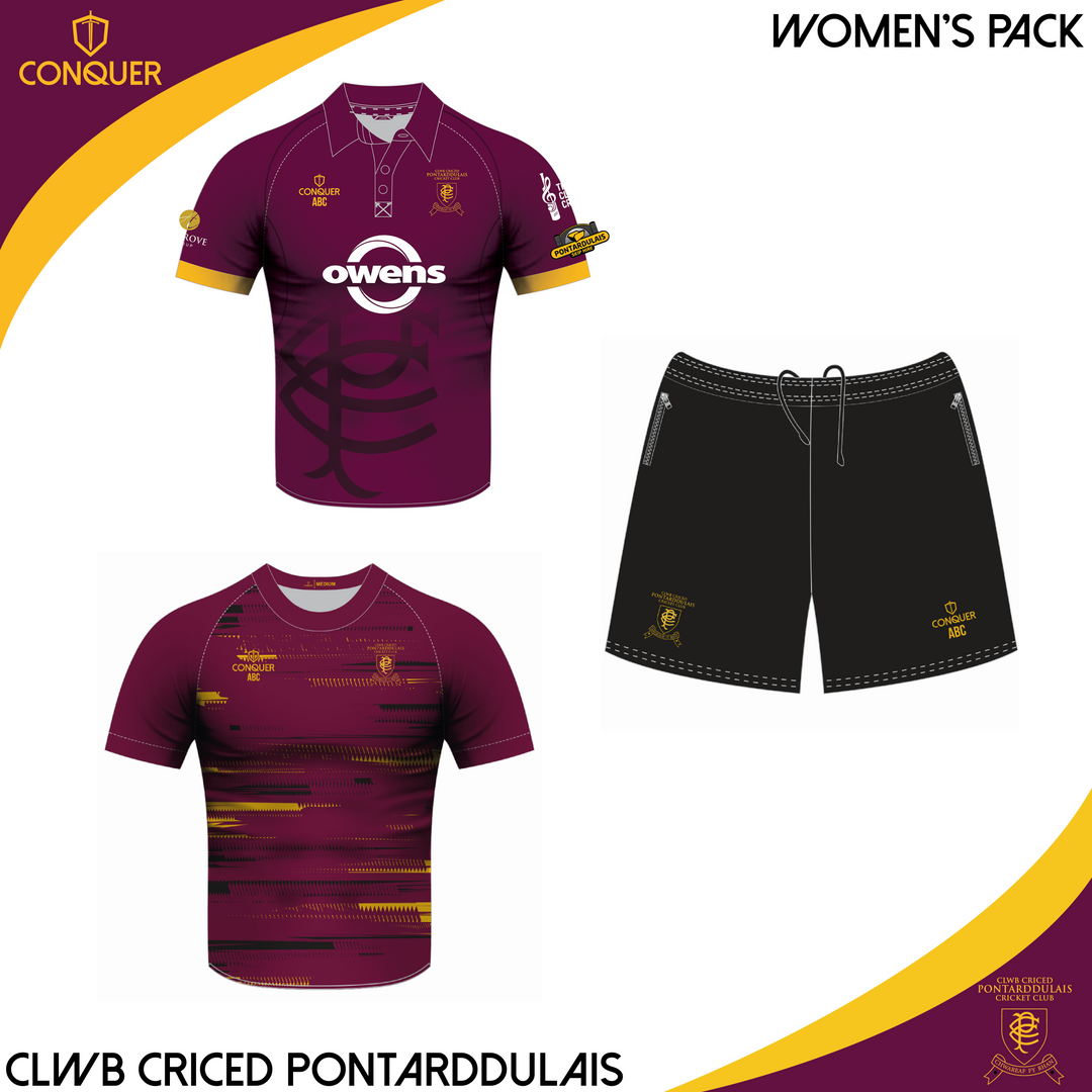 Pontarddulais Cricket Women's PLAYER PACK ADULT Sizes