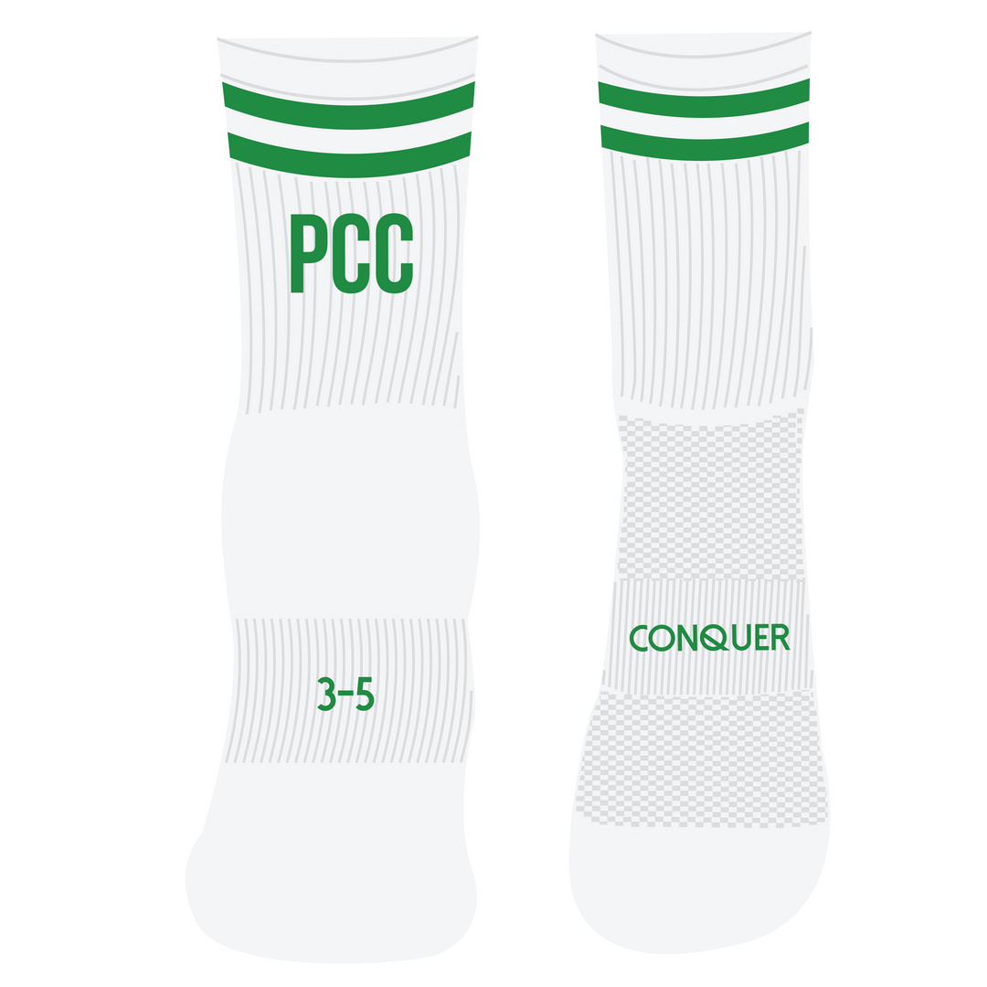 Pontardawe Cricket CREW Socks ADULT - White