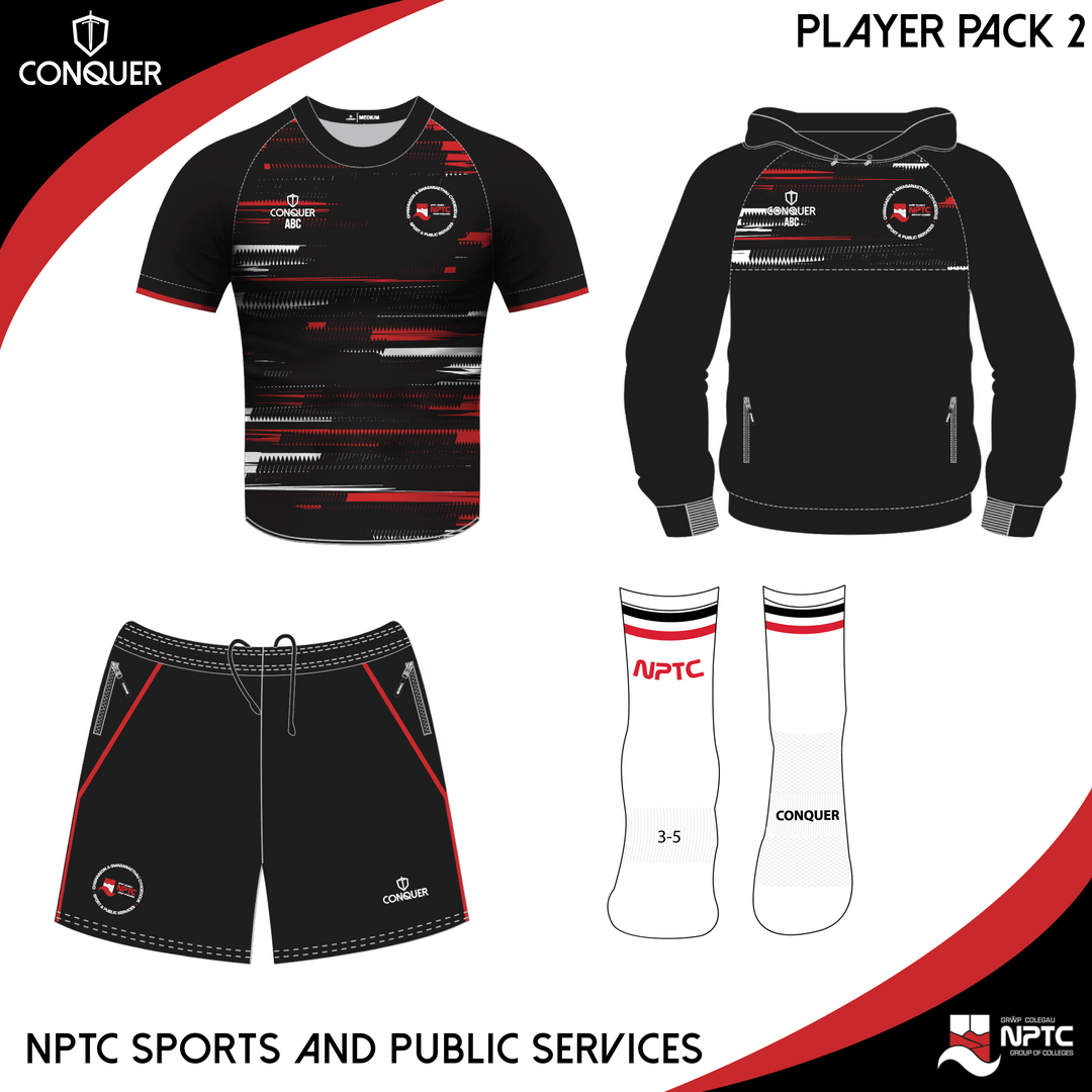NPTC (Sport and Public Services) PLAYER PACK 2 ADULT Sizes