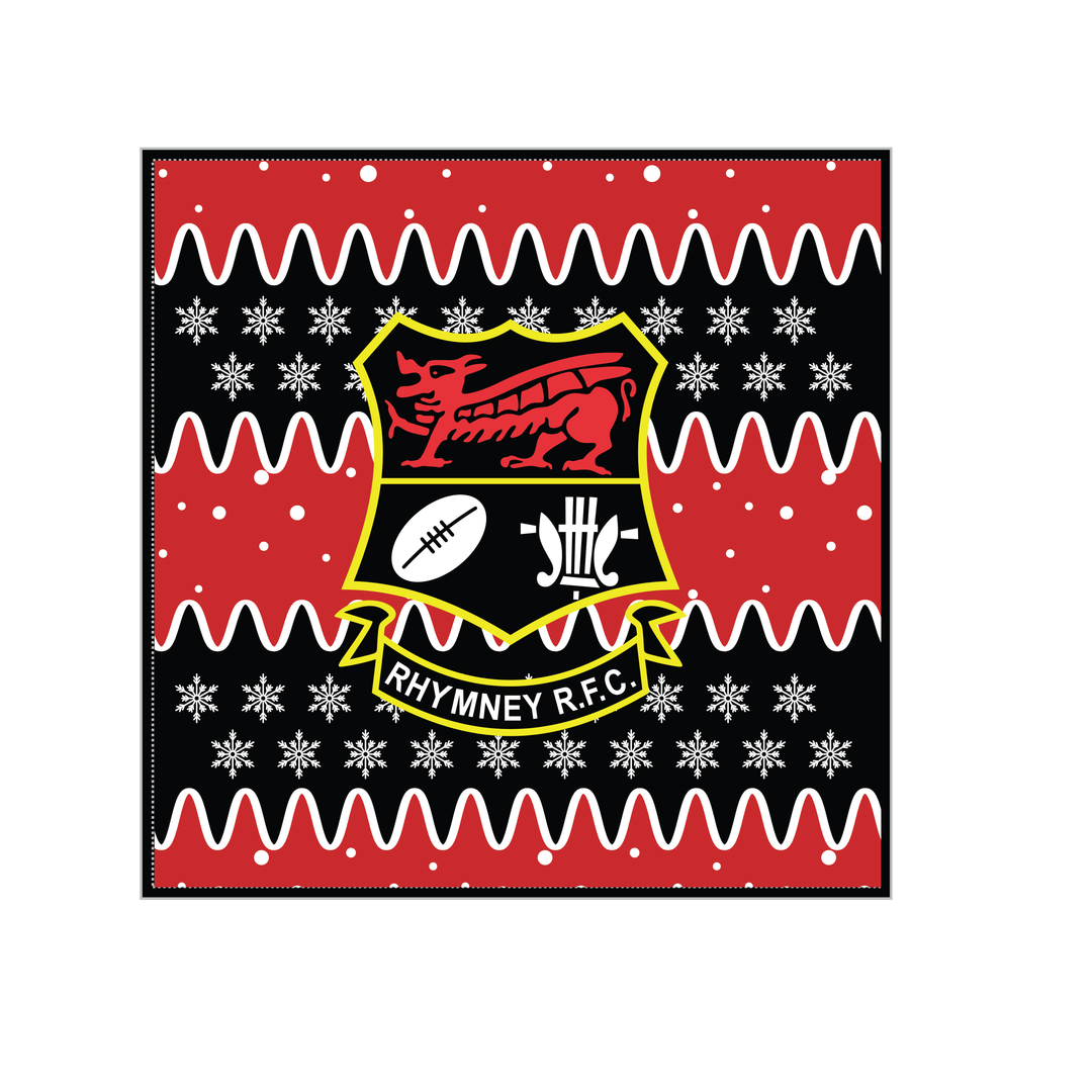 Rhymney RFC Christmas Cushion