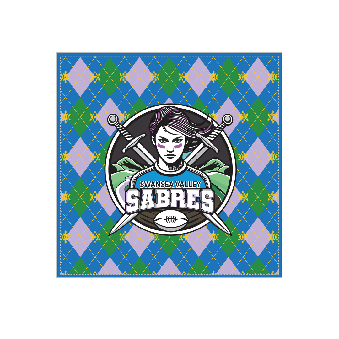 Swansea Valley Sabres Christmas Cushion