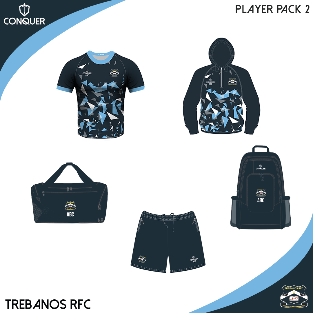 Trebanos RFC PLAYER PACK 2 ADULT Sizes - 26/27