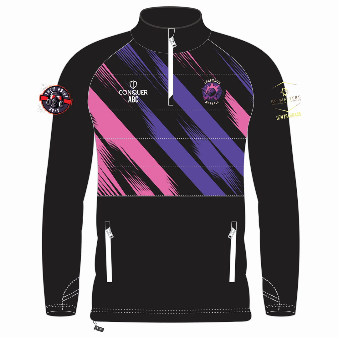 Treforus Netball 1/4 Zip Hybrid Midlayer KIDS