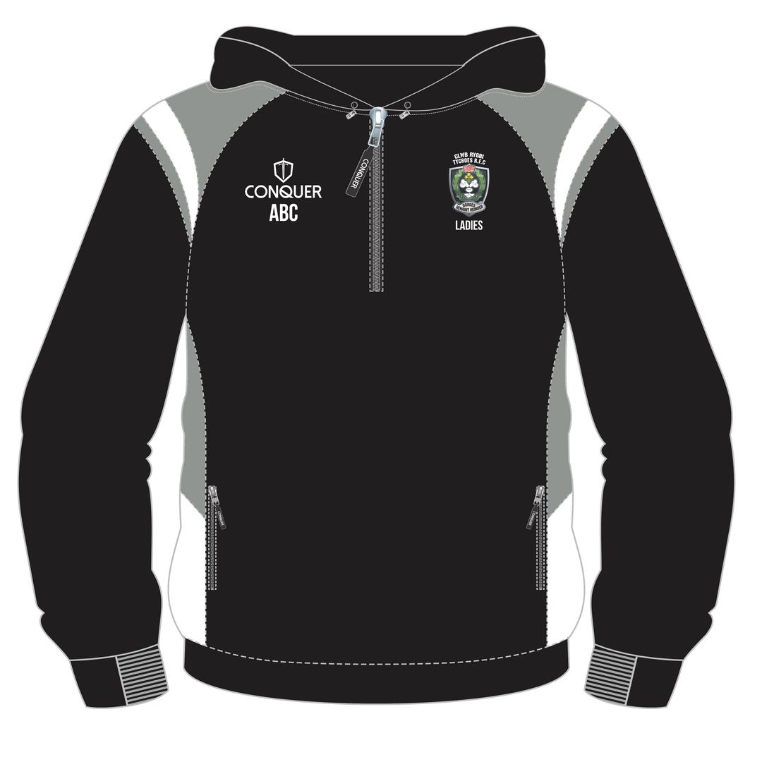 Tycroes LADIES RFC 1/4 Zip Hoodie