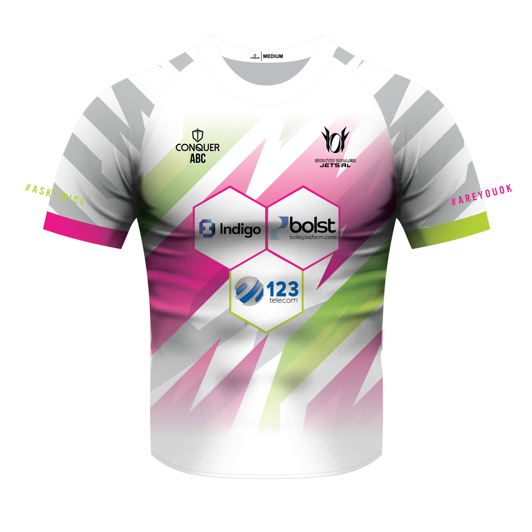 South Wales Jets White Sublimated T-Shirt Kids