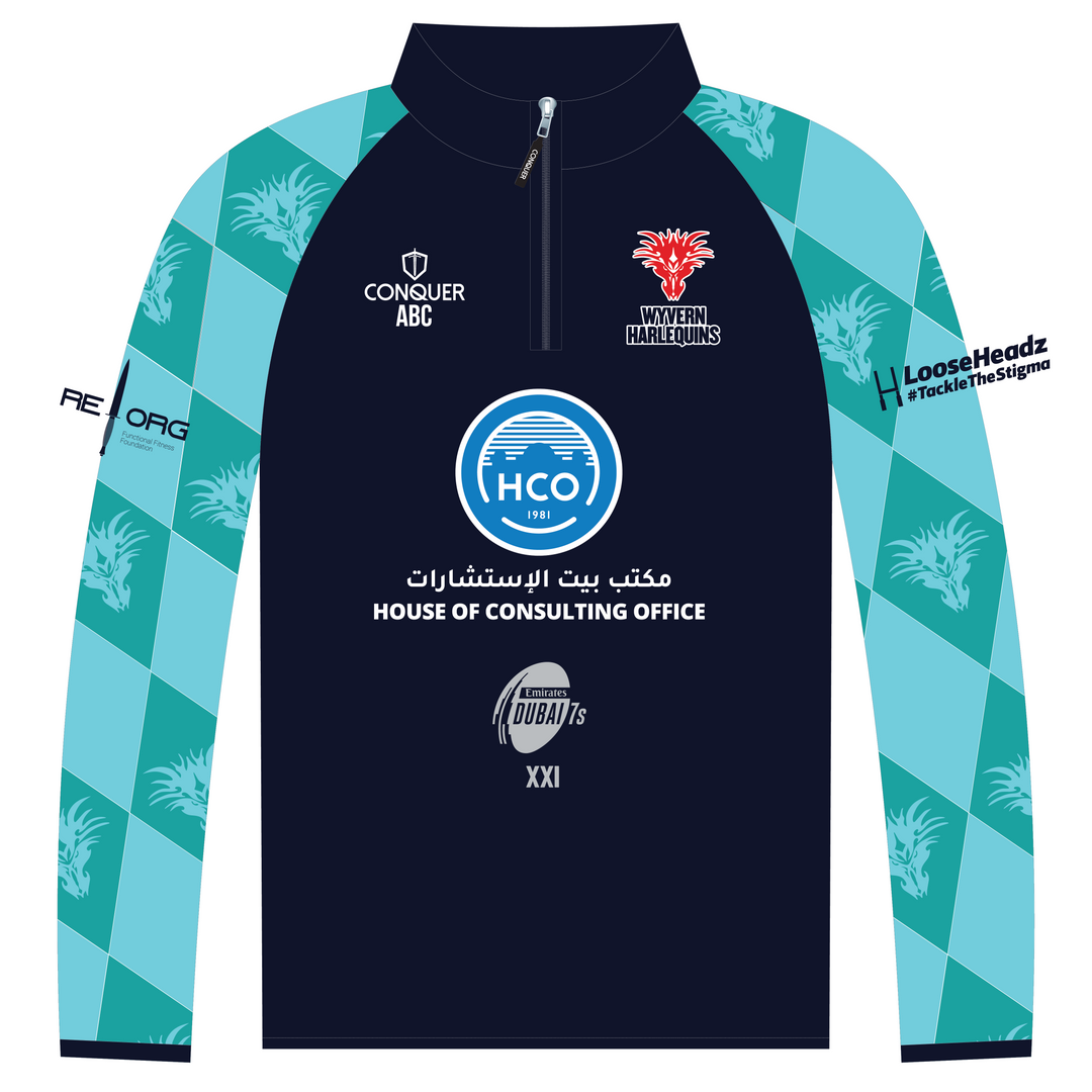 Wyvern Harlequins PRO Foamy 1/4 Zip Midlayer