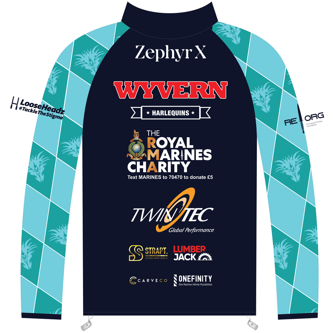 Wyvern Harlequins PRO Foamy 1/4 Zip Midlayer