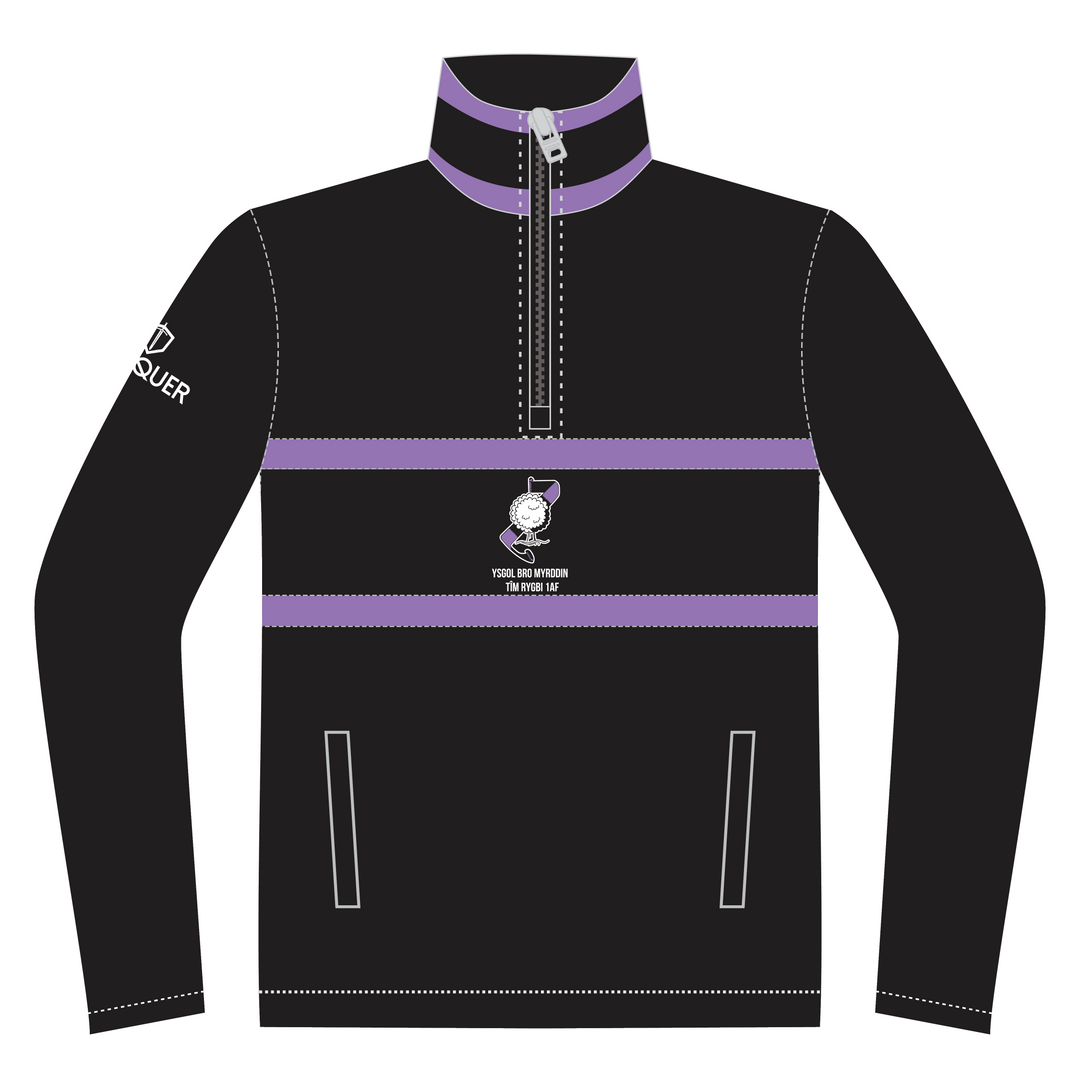 Ysgol Bro Myrddin Addysg Gorfforol 1/4 Zip Polar Fleece Midlayer