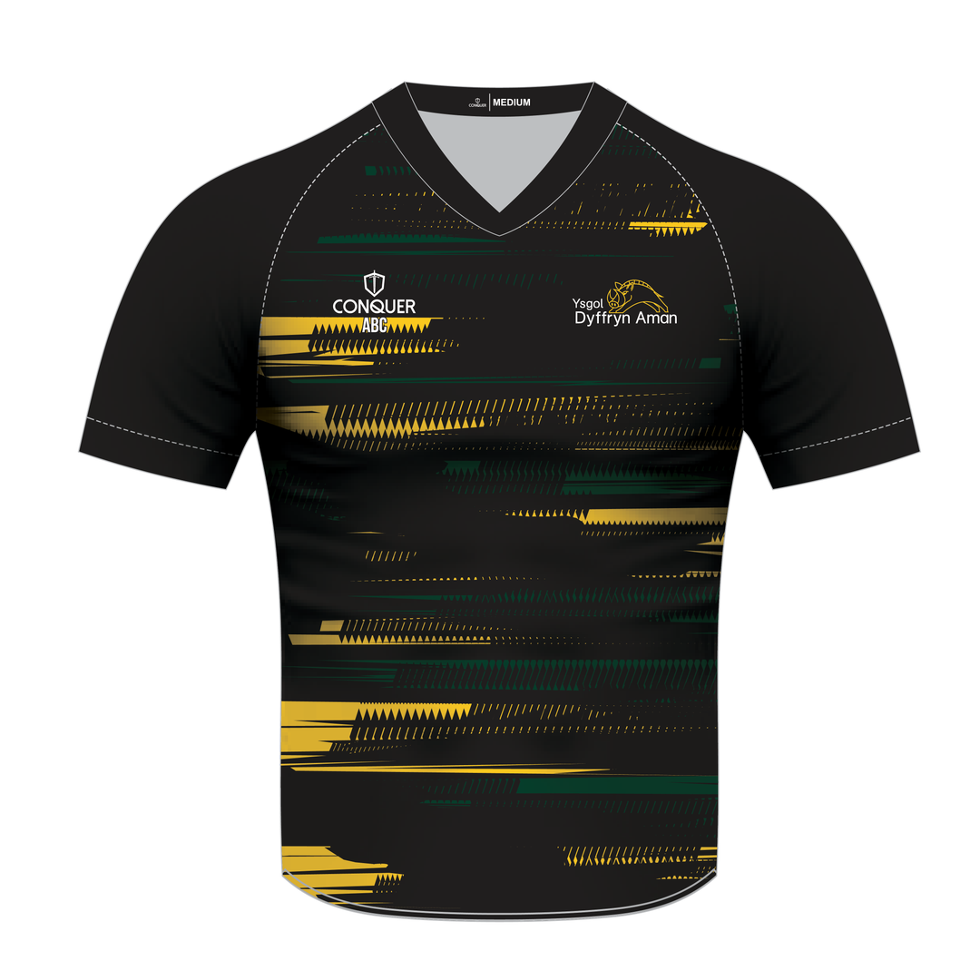 Ysgol Dyffryn Aman V-neck Sublimated T-Shirt - Staff